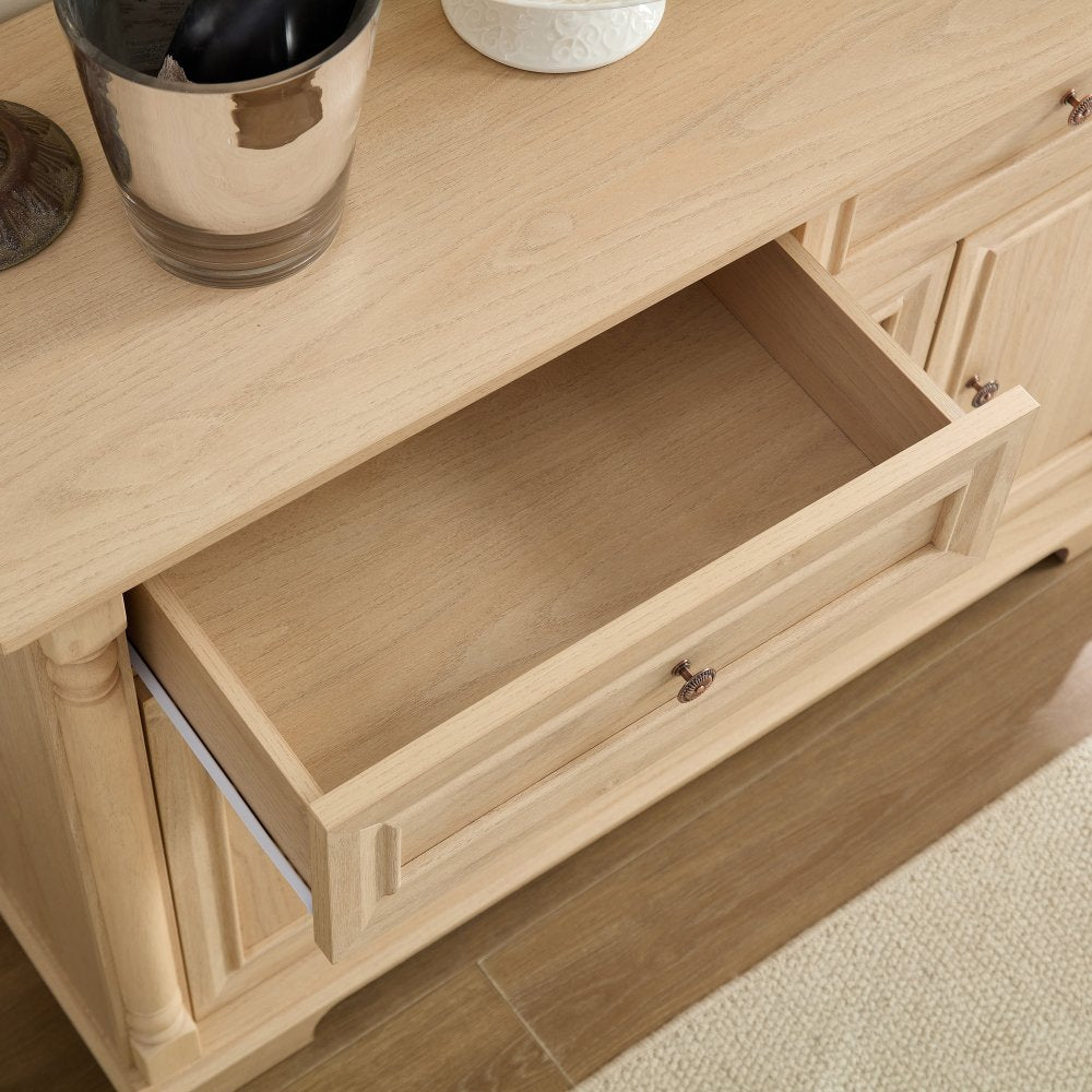 55″ Farmhouse Sideboard with Roman Column Detail, Wood