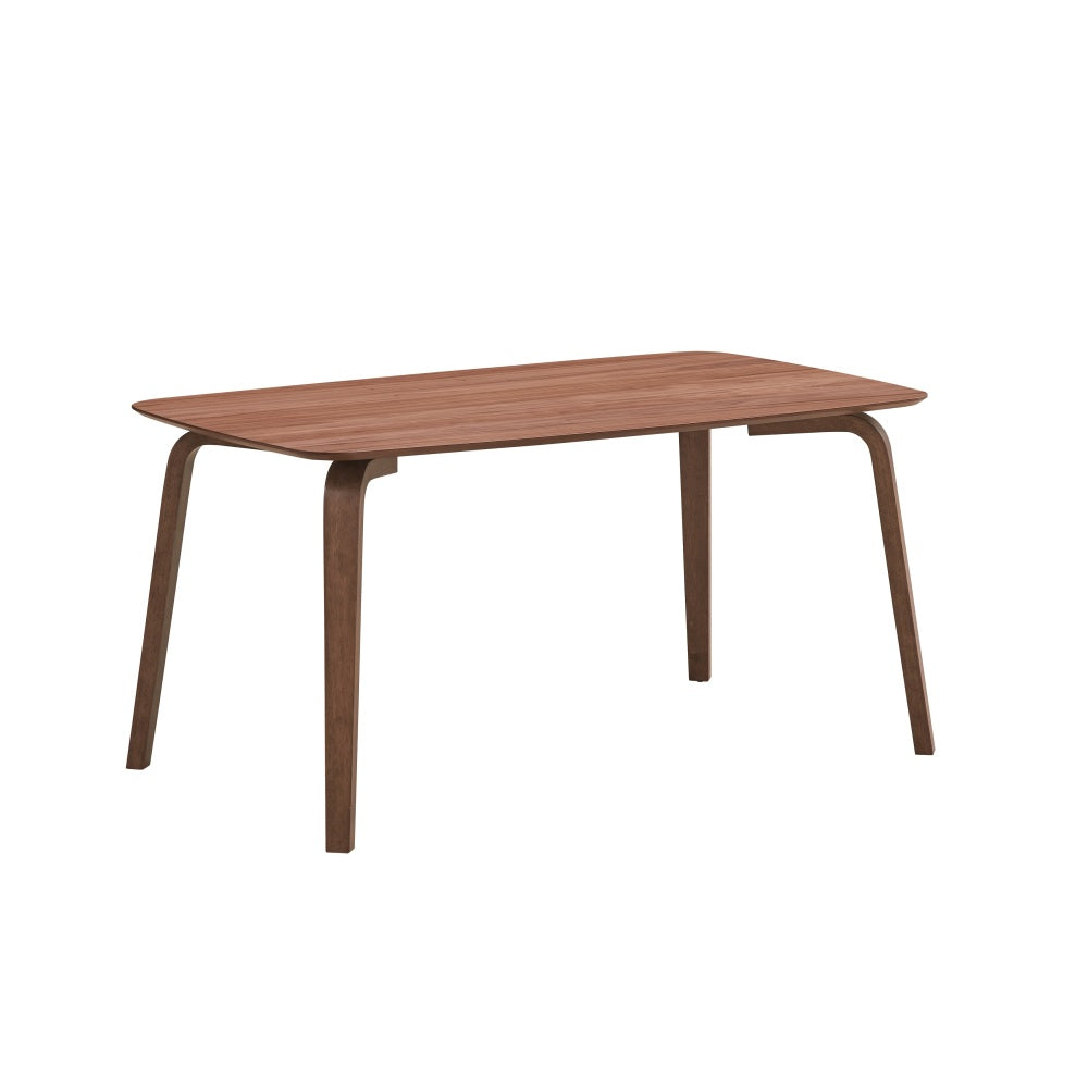 Dining Table Set for 4 with Walnut Finish & Boucle Chairs - TimberFlare