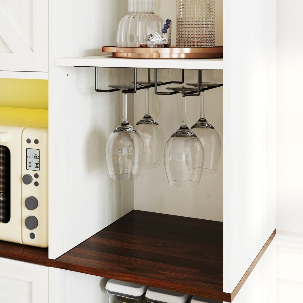 Farmhouse Pantry Hutch with Power Station & RGB Lighting - TimberFlare