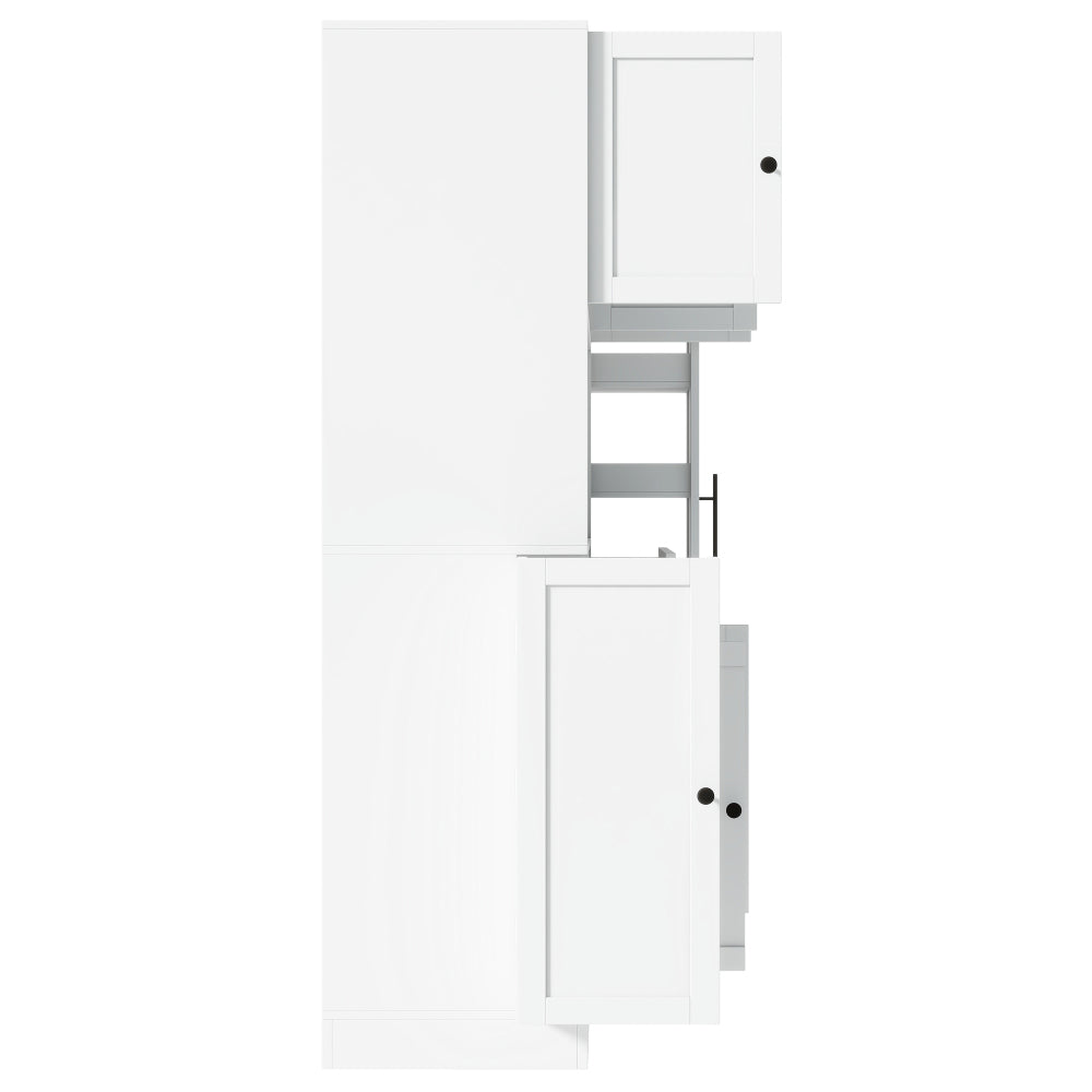 70'' Tall Pantry Buffet with Pull-Out Spice Rack - TimberFlare