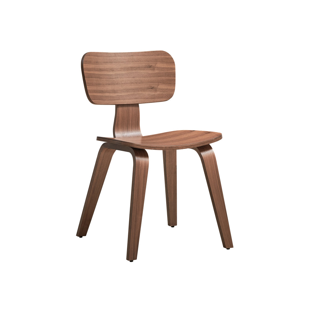 Dining Table Set for 4 with Walnut Finish & Boucle Chairs - TimberFlare