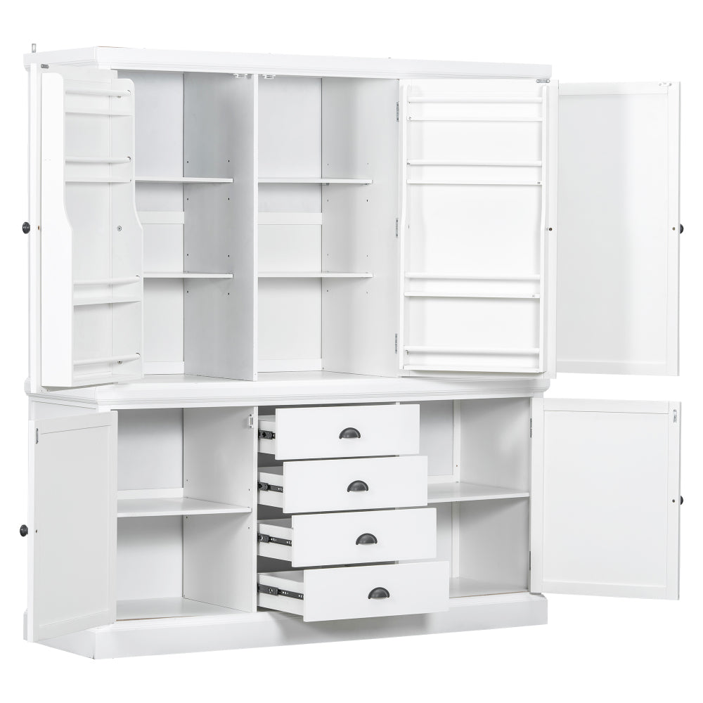 Farmhouse Pantry Cabinet, Ample Customizable Storage - TimberFlare
