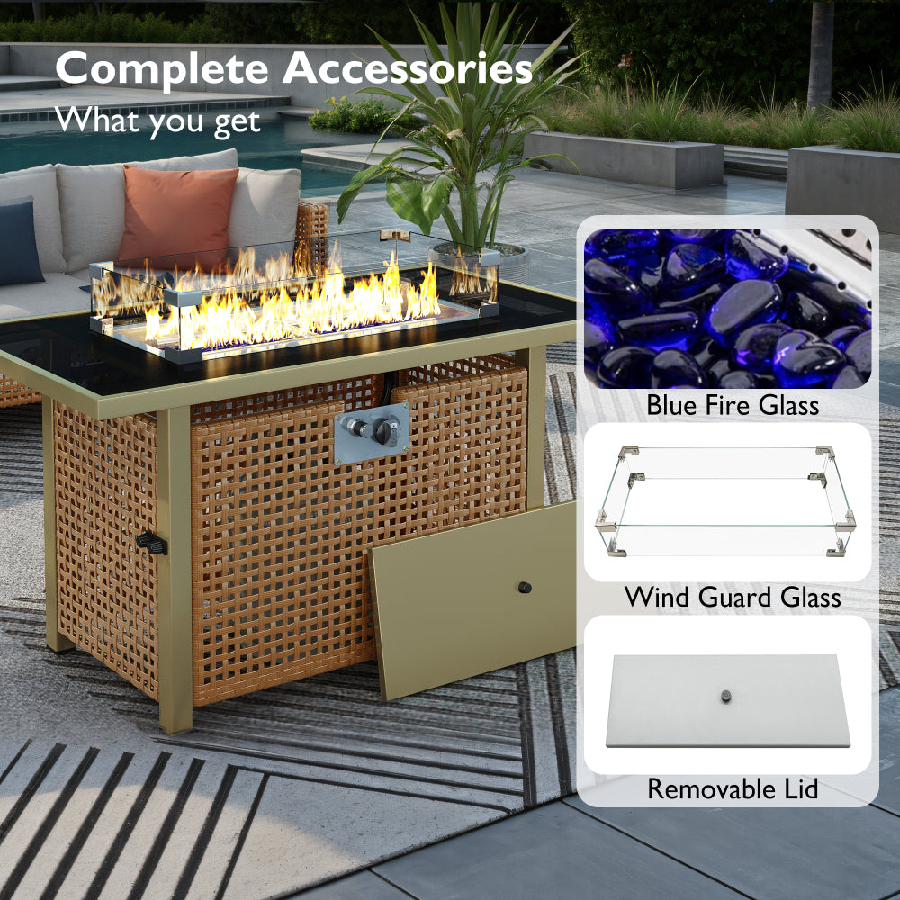 Propane Gas Outdoor Fire Table, 60,000 BTU - TimberFlare