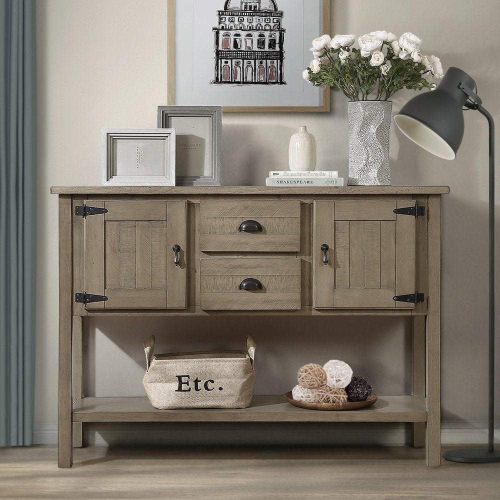 Mid Century Retro Solid Wood Sideboard
