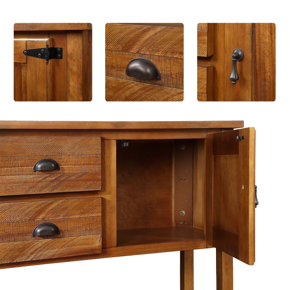 Mid Century Retro Solid Wood Sideboard