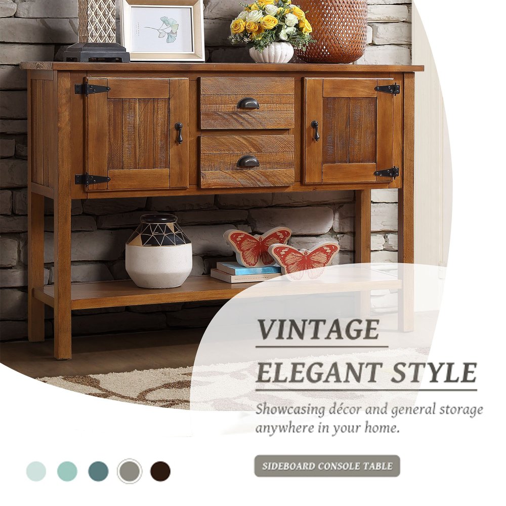 Mid Century Retro Solid Wood Sideboard