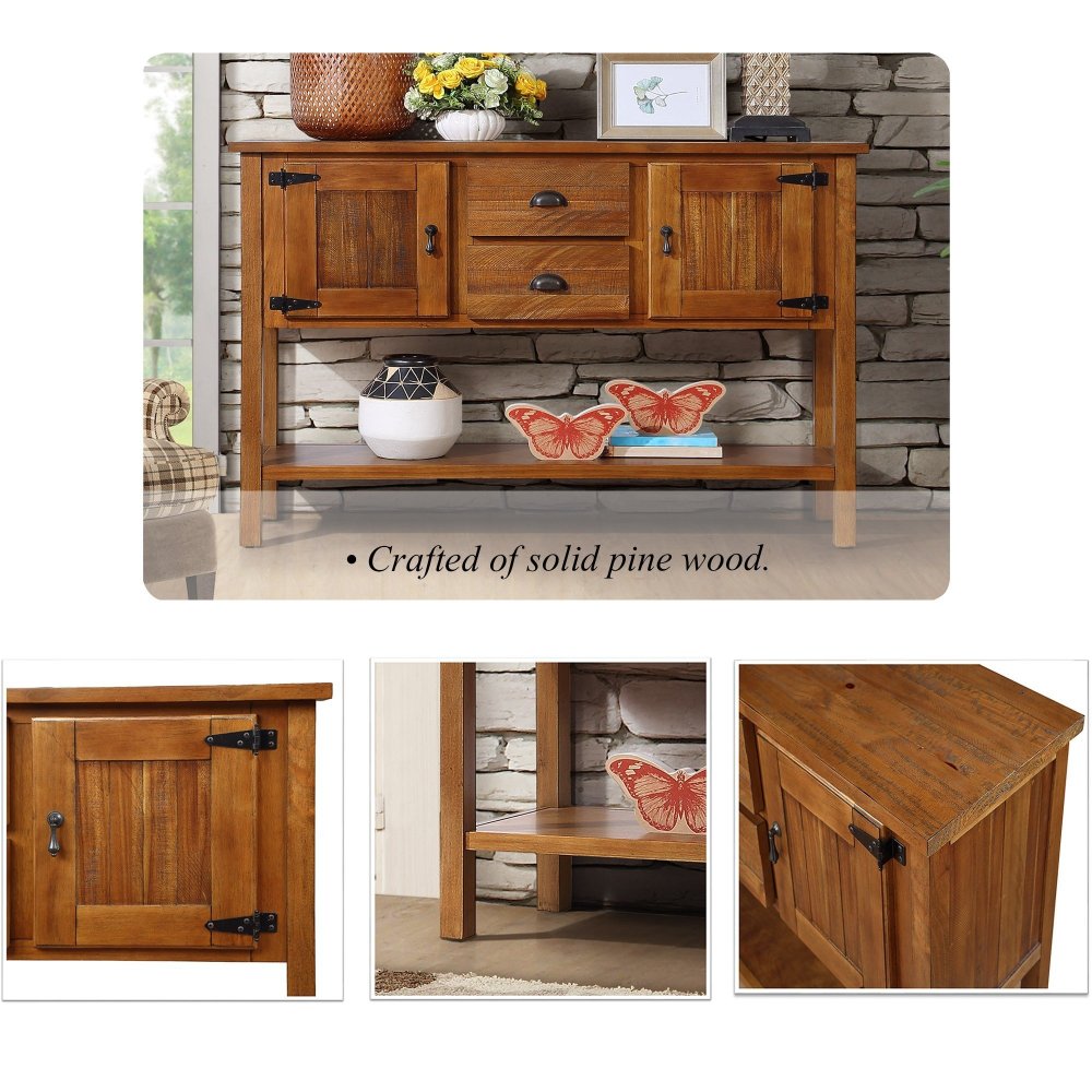 Mid Century Retro Solid Wood Sideboard