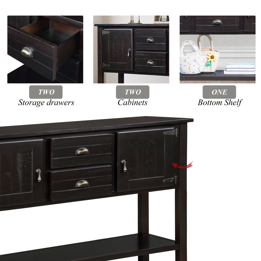 Mid Century Retro Solid Wood Sideboard