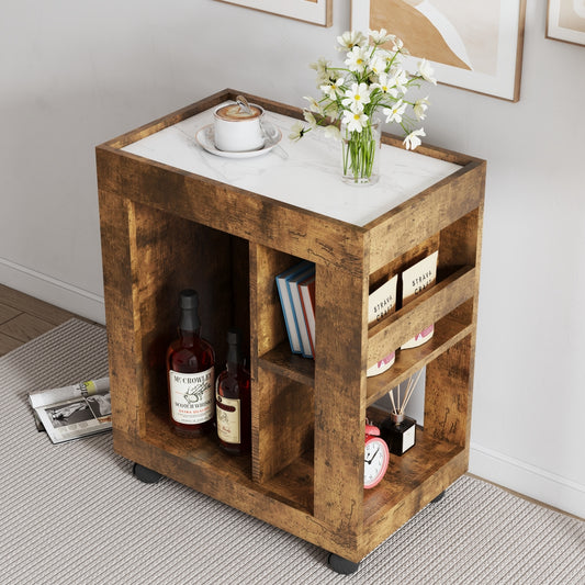 Mid-century Rolling Side cabinet - TimberFlare