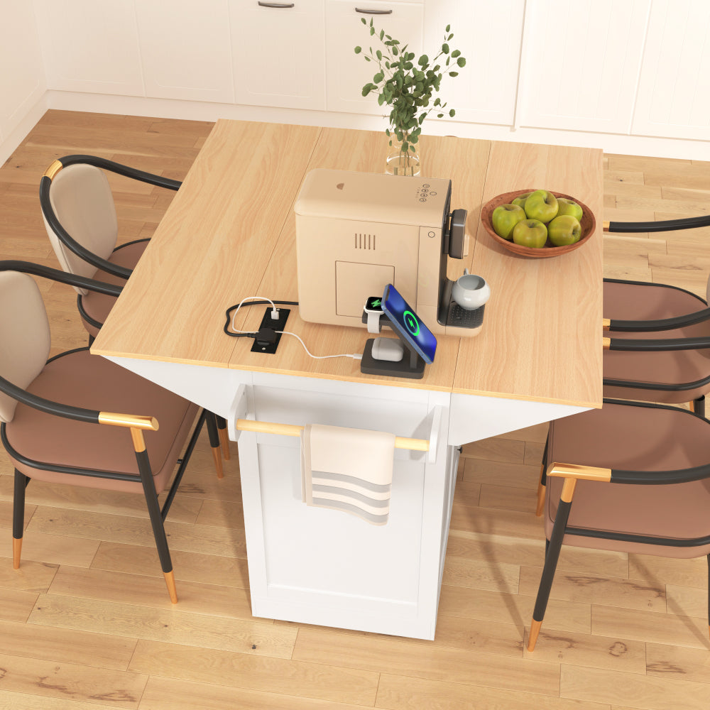 55.7'' Large Rustic Farmhouse Kitchen Island - TimberFlare