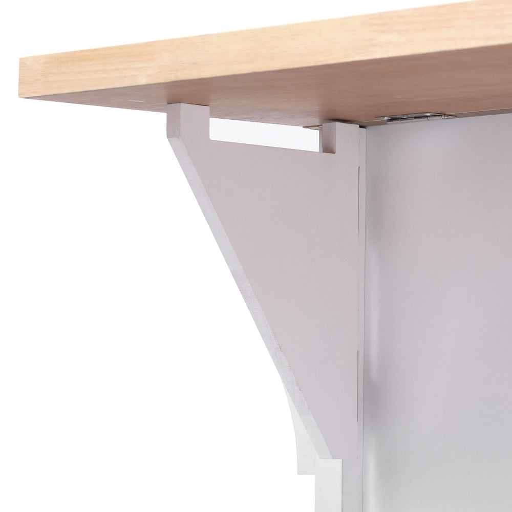 56.5" Rolling Kitchen Island with Charging - TimberFlare