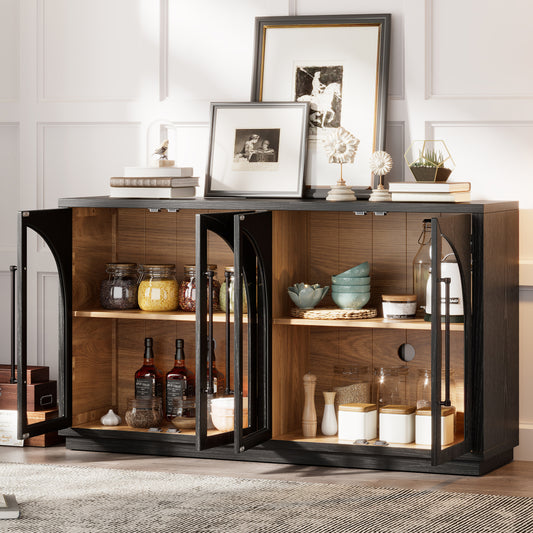 4-Door Arched Sideboard Buffet - TimberFlare