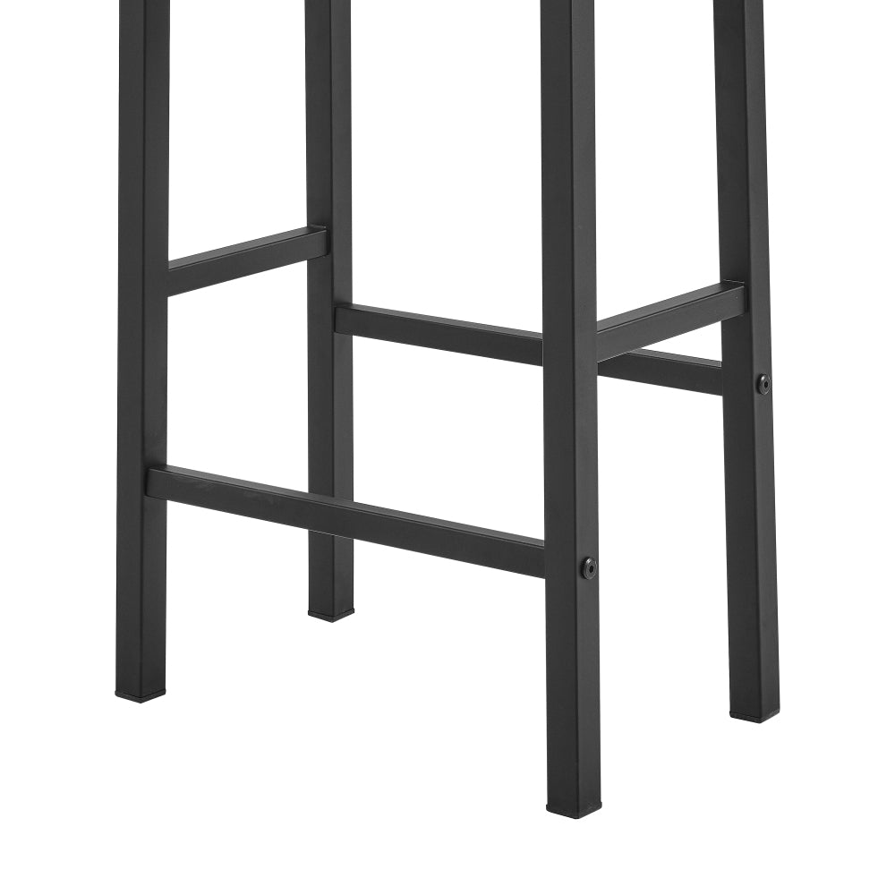 59" Bar Table and Chairs Set with LED Lights, Power Outlets & Stools - TimberFlare