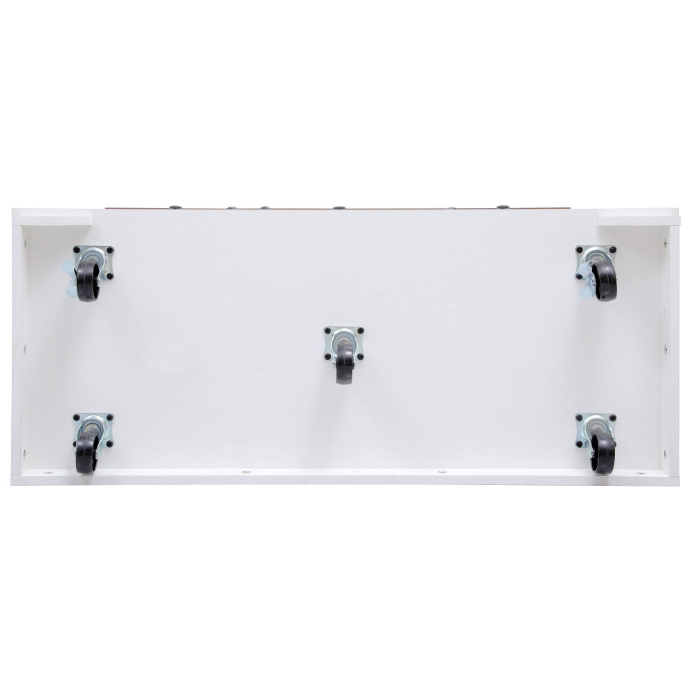 46.5 Rolling Kitchen Island with Drop Leaf & Charging - TimberFlare