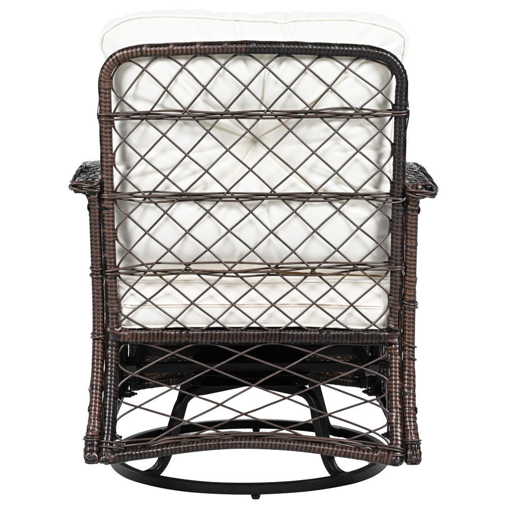 3-Piece Patio Set with Swivel Rocking Chairs - TimberFlare