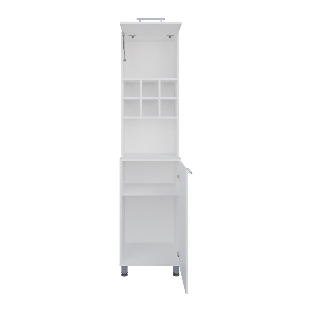 Pantry Hutch with Wine Cubbies & Microwave Shelf - TimberFlare