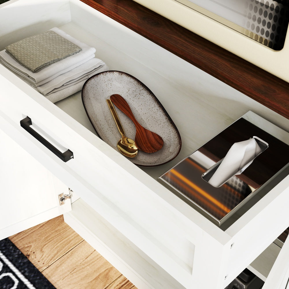 Farmhouse Pantry Hutch with Power Station & RGB Lighting - TimberFlare