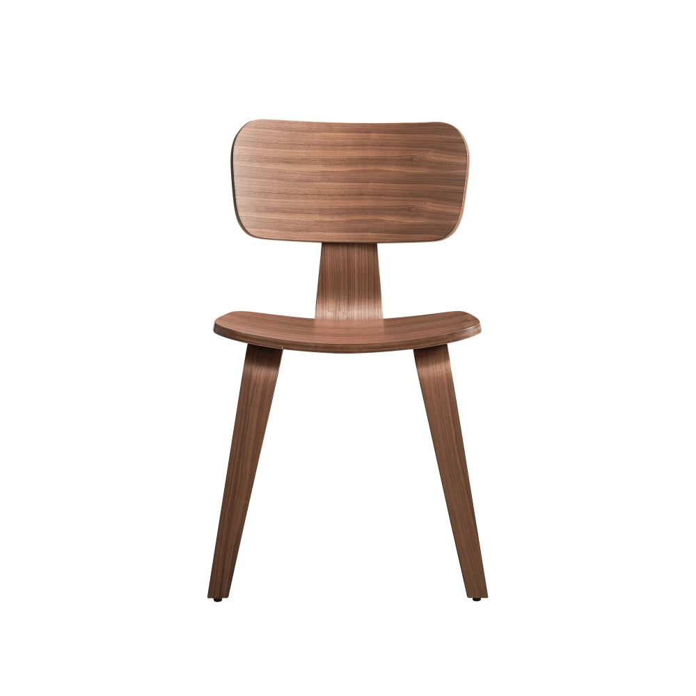 Dining Table Set for 4 with Walnut Finish & Boucle Chairs - TimberFlare