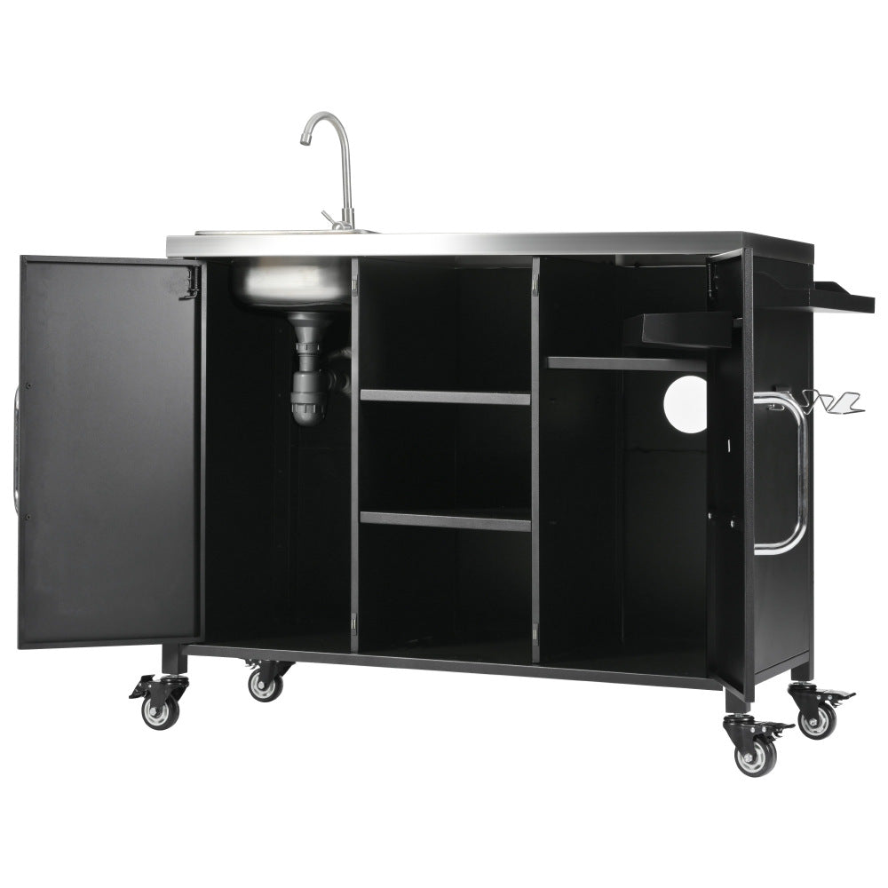 Outdoor Kitchen Island with Complete Sink Station - TimberFlare