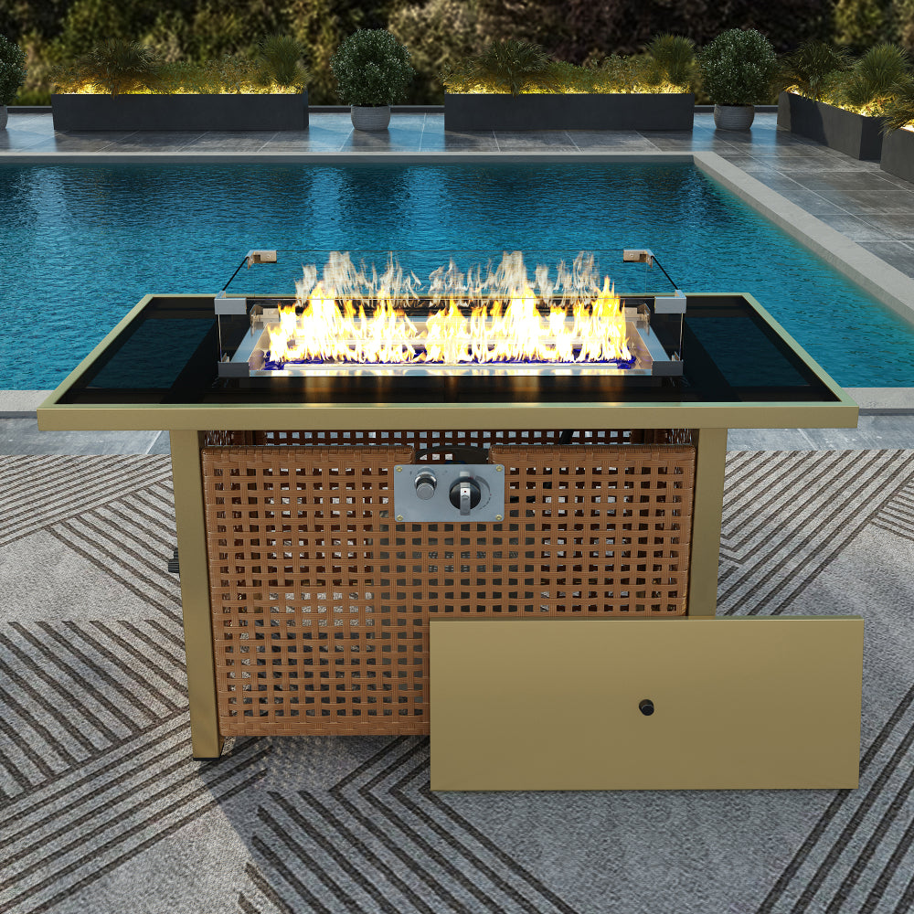 Propane Gas Outdoor Fire Table, 60,000 BTU - TimberFlare