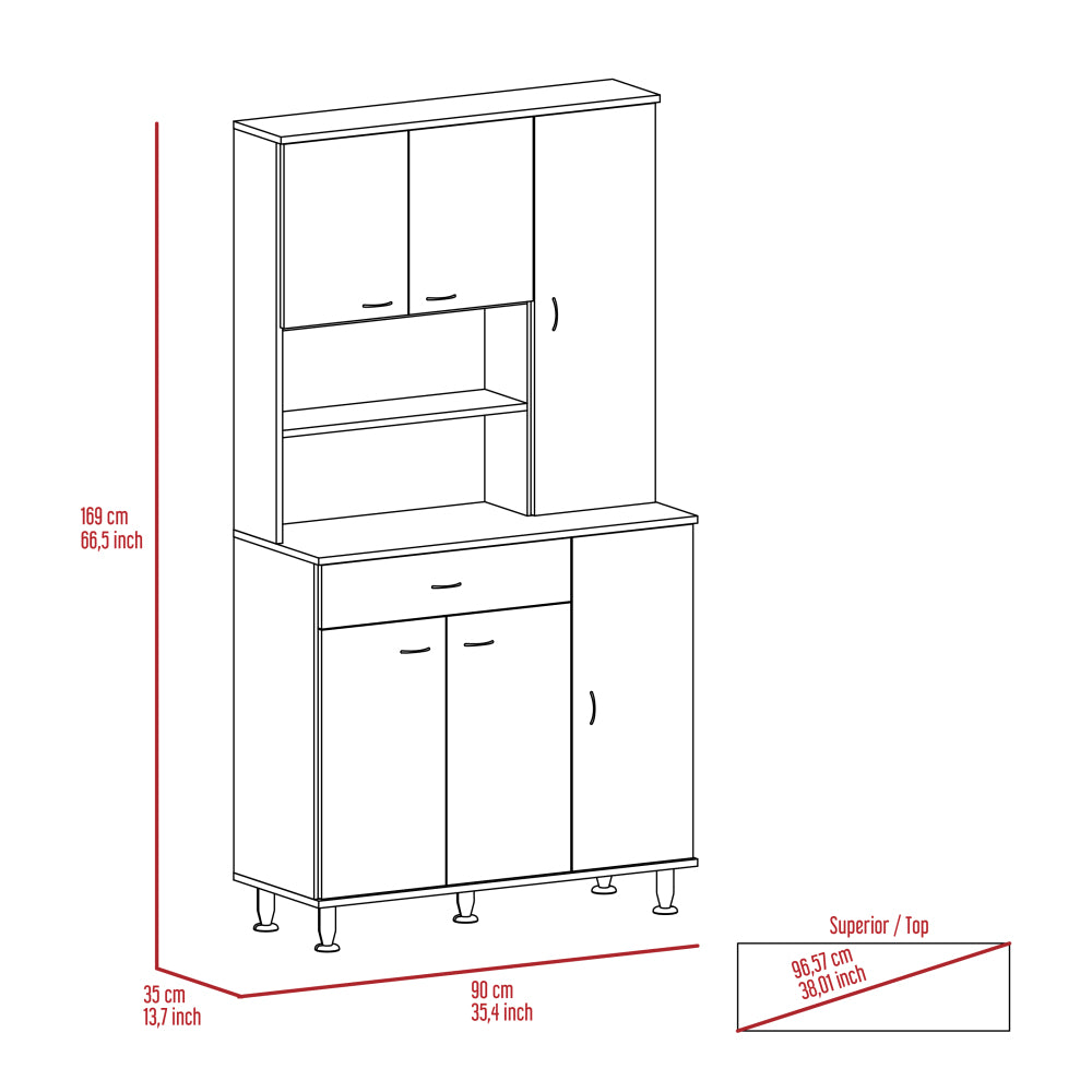Venice Tall Pantry Cabinet - TimberFlare