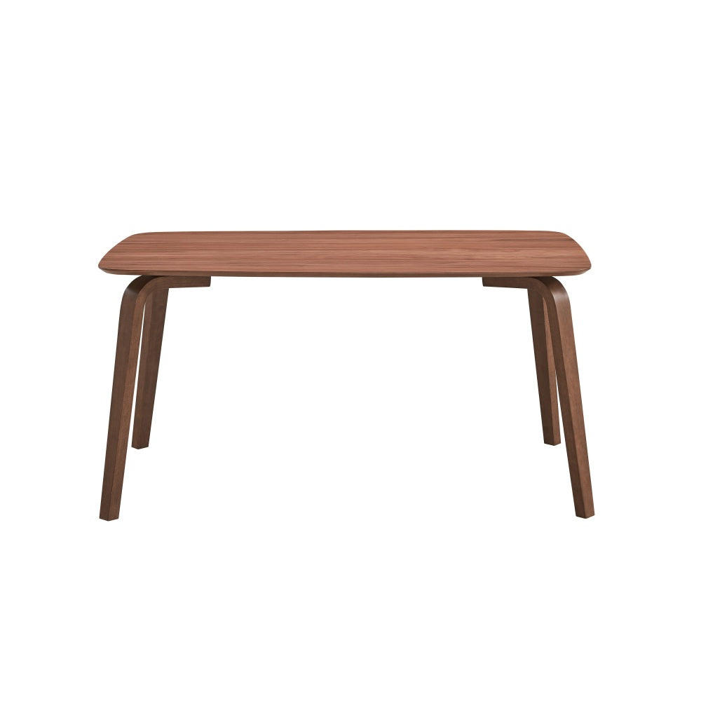 Dining Table Set for 4 with Walnut Finish & Boucle Chairs - TimberFlare