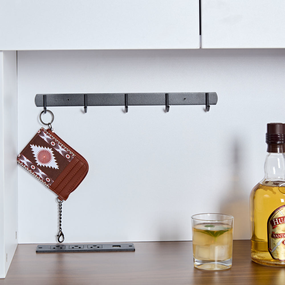 Two-Tone Coffee & Liquor Cabinet Hutch with Power Station - TimberFlare