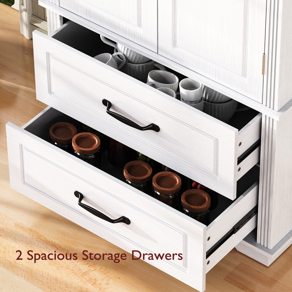 Walnut Pantry Cabinet with Pull-Out Shelves & Door Racks - TimberFlare