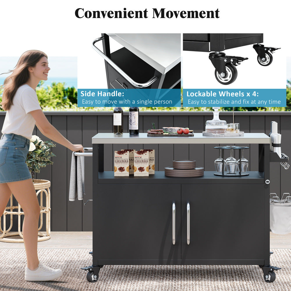 Outdoor Kitchen Island with Complete Sink Station - TimberFlare