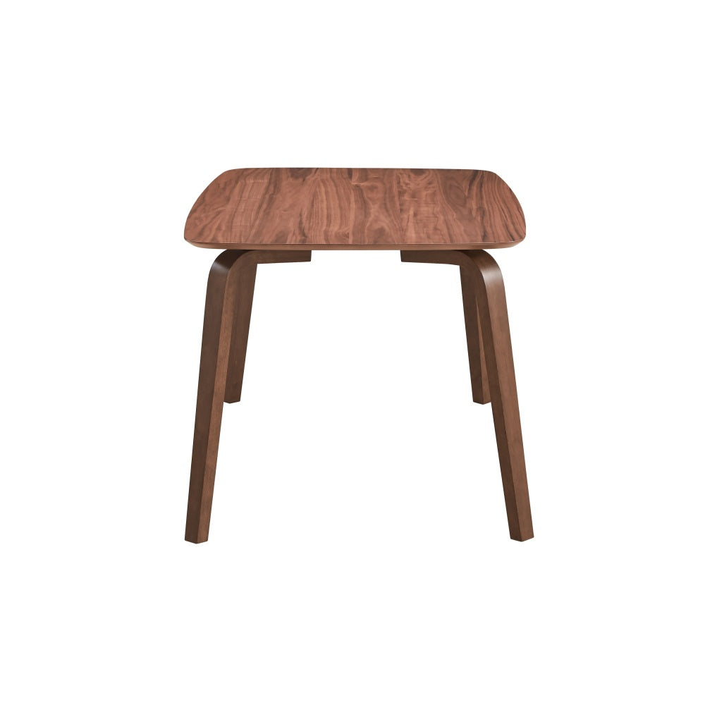 Dining Table Set for 4 with Walnut Finish & Boucle Chairs - TimberFlare