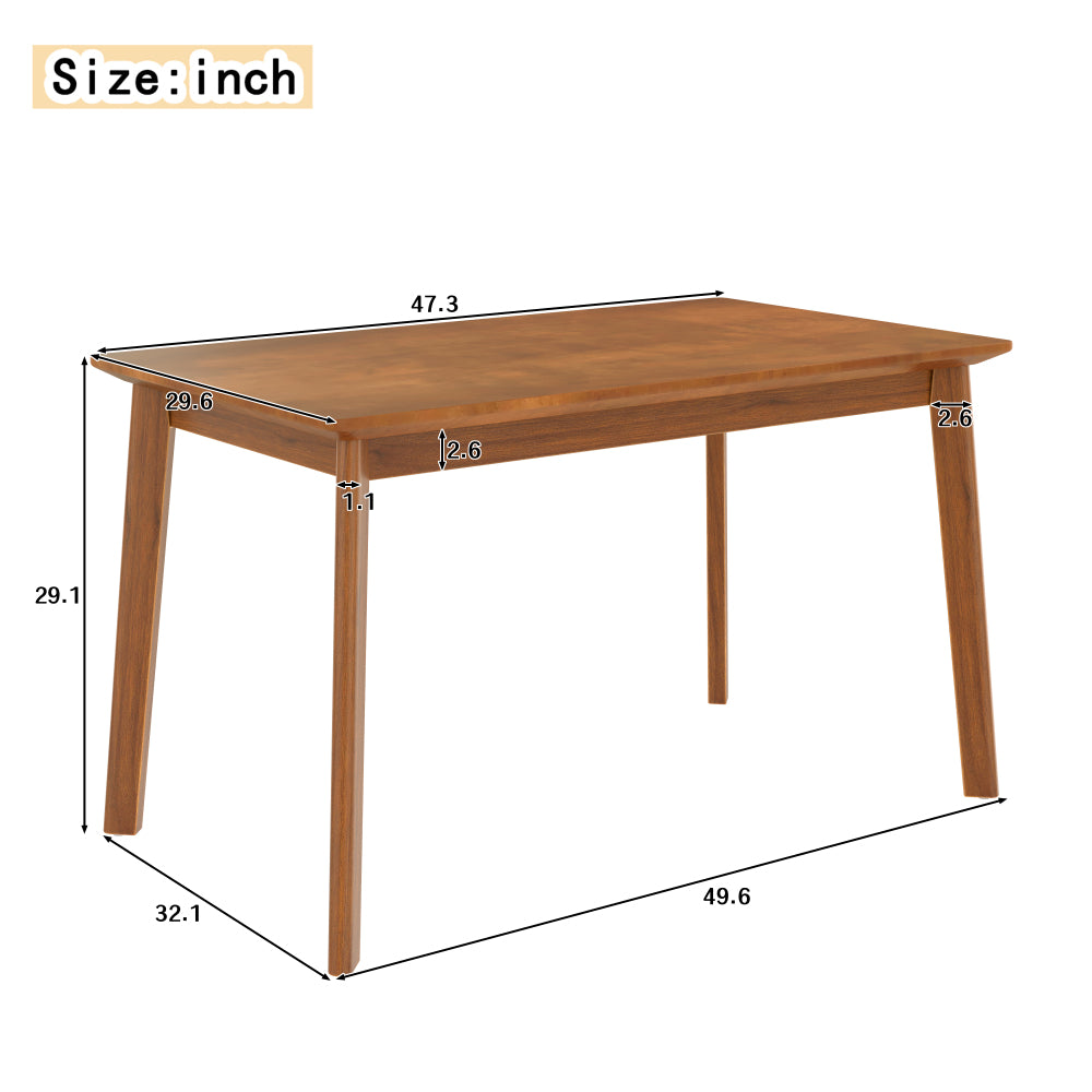 Dining Table Set 5-Piece with Upholstered Chairs - TimberFlare