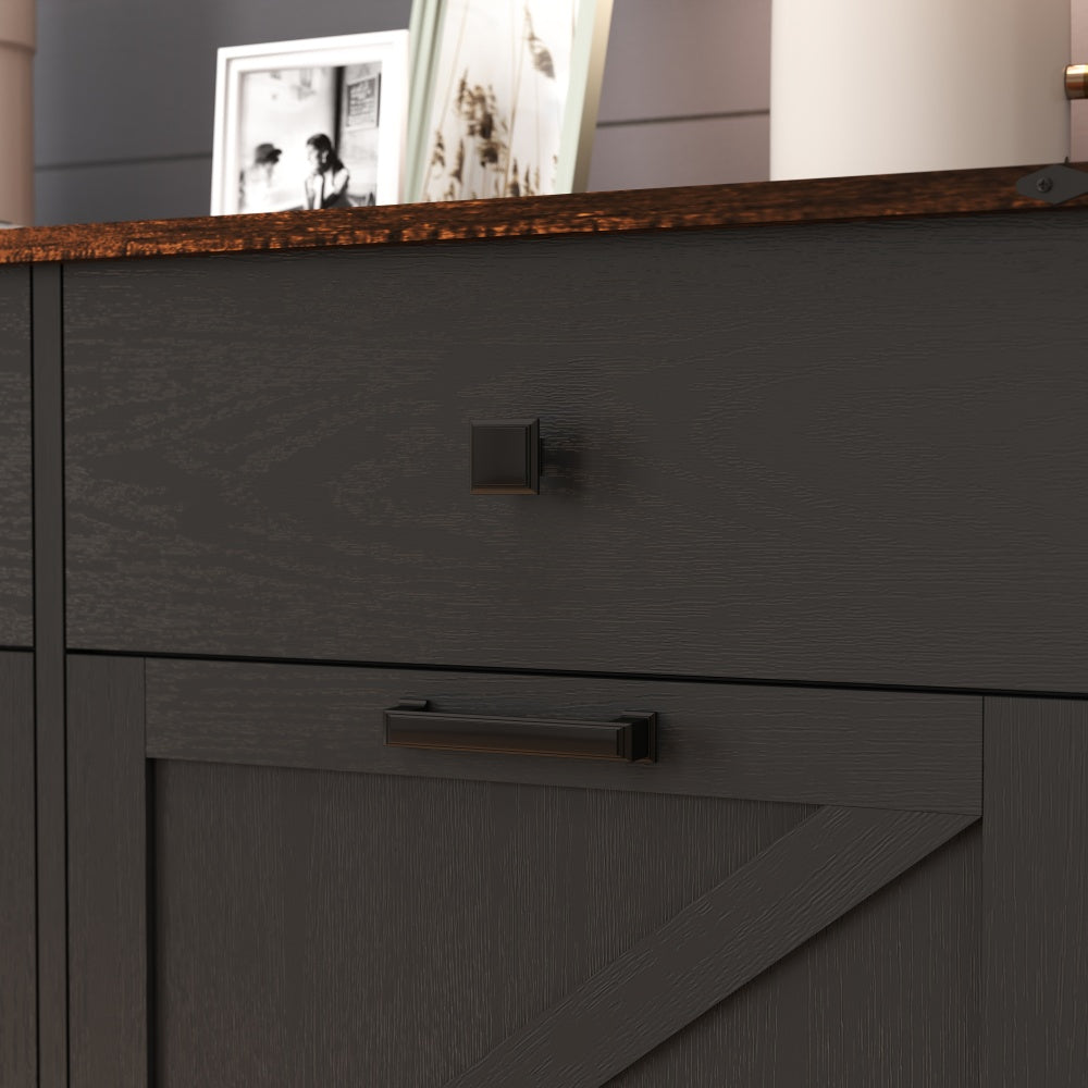 39-Inch Double Tilt-Out Trash Cabinet with Drawers - TimberFlare