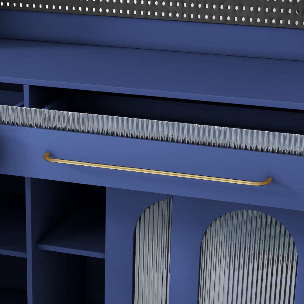 75″ Freestanding Buffet with Hutch, 63-Inch Large Coffee Bar Cabinet