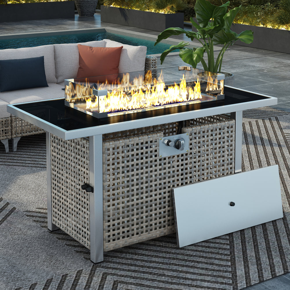 Propane Gas Outdoor Fire Table, 60,000 BTU - TimberFlare