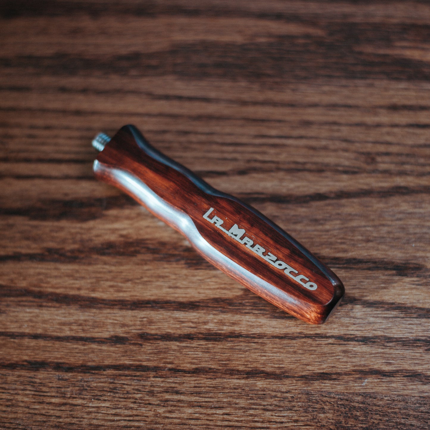 100% Handmade Exotic Wood Bottomless Portafilter for La Marzocco 58mm | Ebony & Red Sandalwood