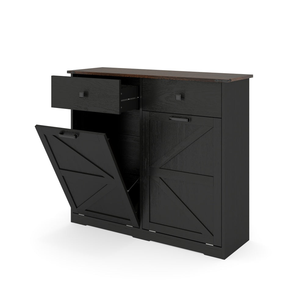 39-Inch Double Tilt-Out Trash Cabinet with Drawers - TimberFlare