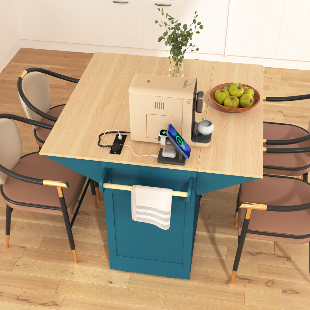 55.7'' Large Rustic Farmhouse Kitchen Island - TimberFlare