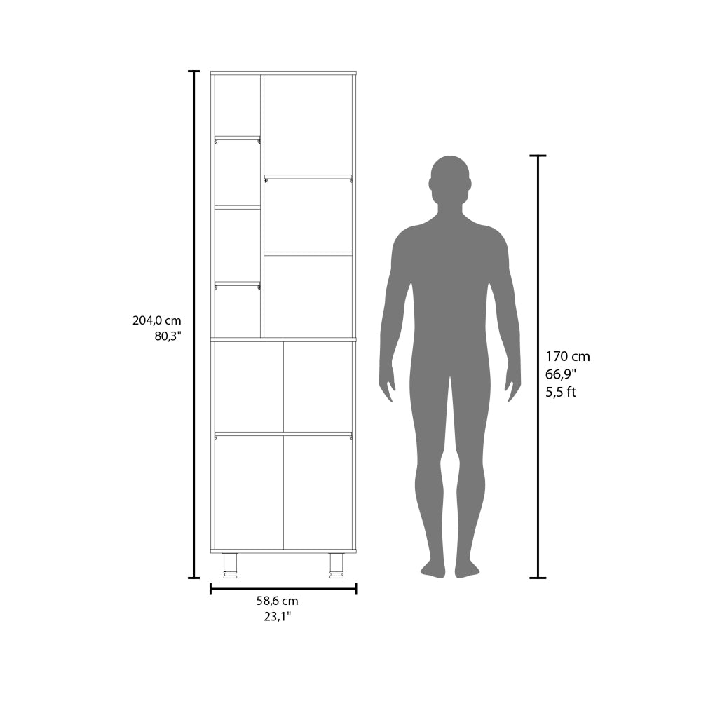 80″ Tall Kitchen Pantry with Adjustable Shelves - TimberFlare