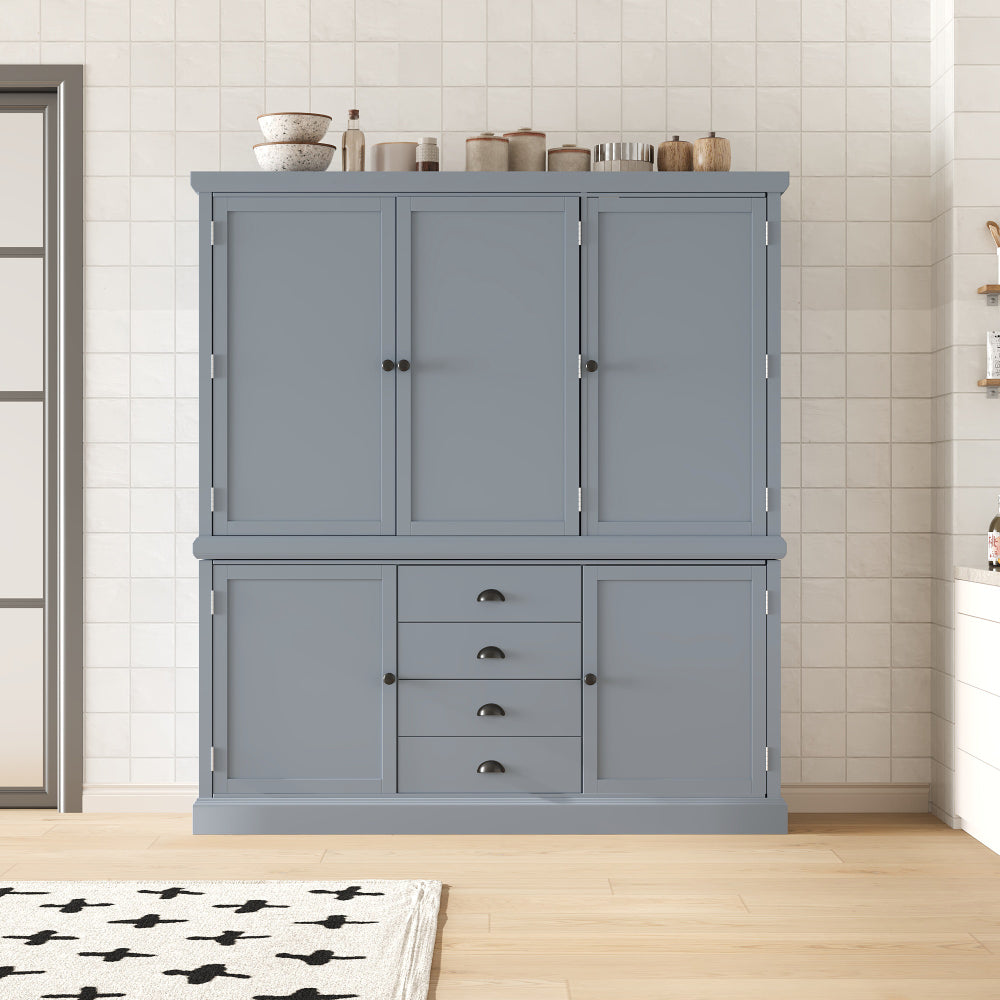 Farmhouse Pantry Cabinet, Ample Customizable Storage - TimberFlare