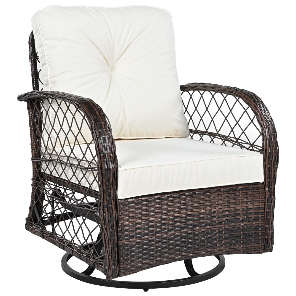 3-Piece Patio Set with Swivel Rocking Chairs - TimberFlare