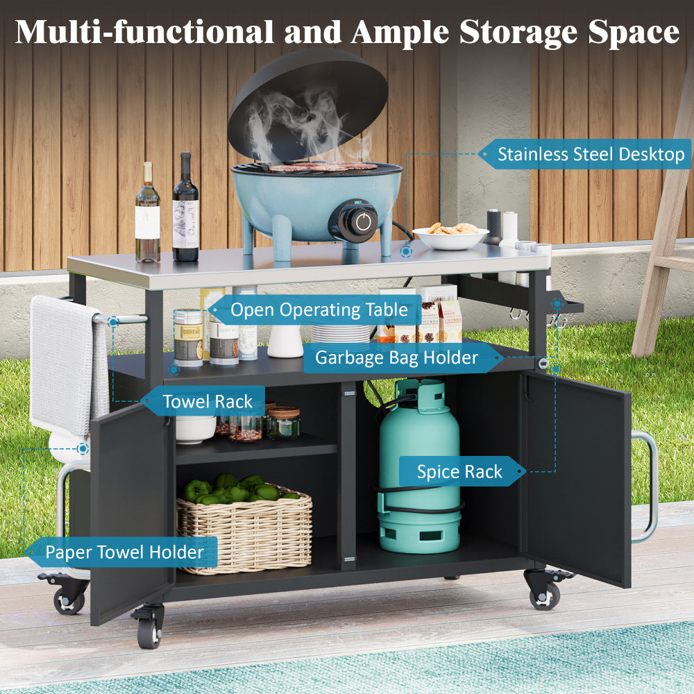Outdoor Kitchen Island with Complete Sink Station - TimberFlare