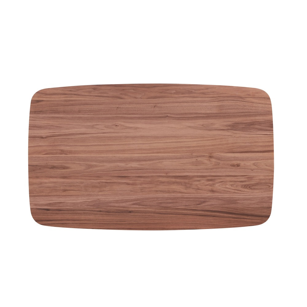 Dining Table Set for 4 with Walnut Finish & Boucle Chairs - TimberFlare