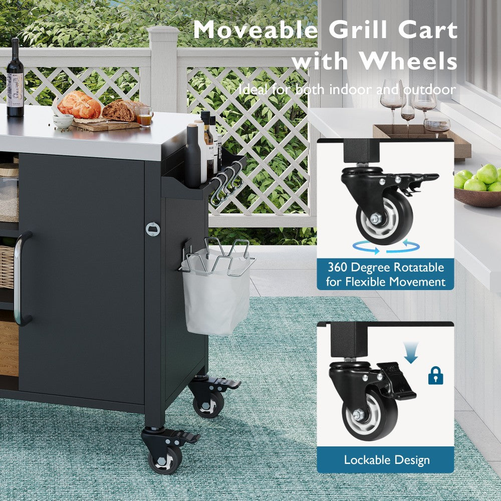Outdoor Kitchen Island with Complete Sink Station - TimberFlare