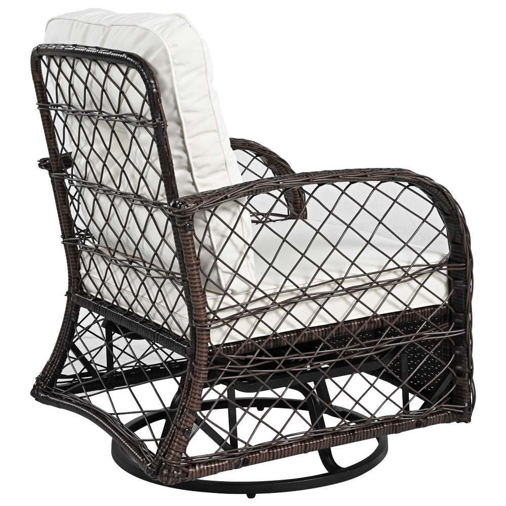 3-Piece Patio Set with Swivel Rocking Chairs - TimberFlare