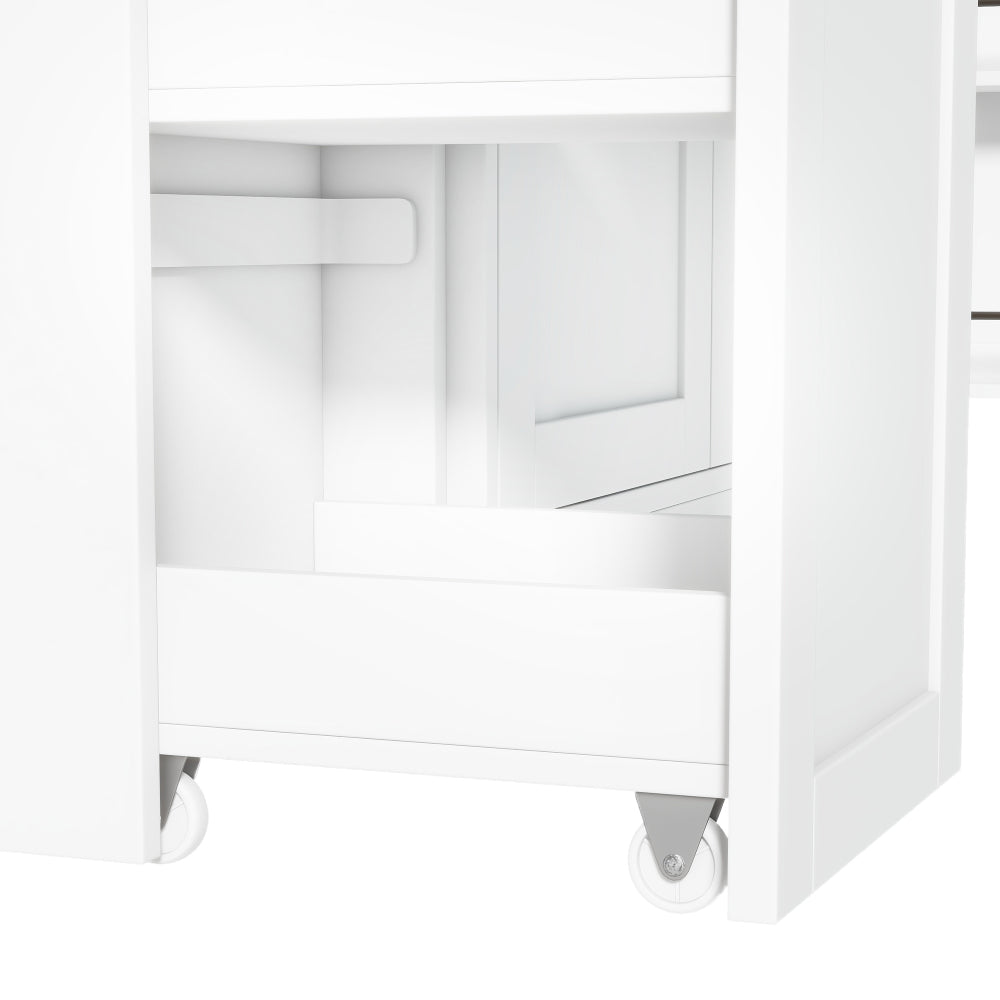 70'' Tall Pantry Buffet with Pull-Out Spice Rack - TimberFlare