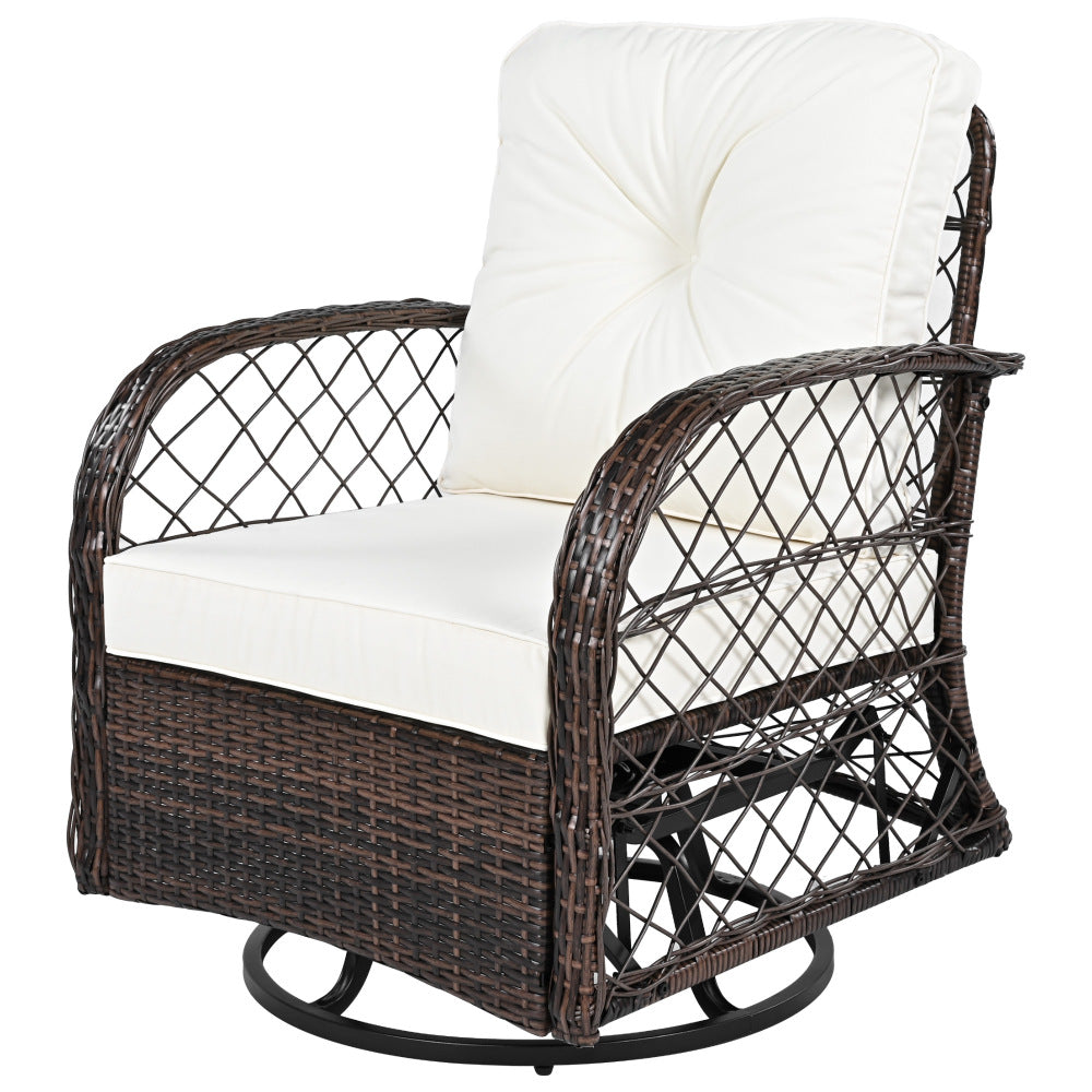 3-Piece Patio Set with Swivel Rocking Chairs - TimberFlare