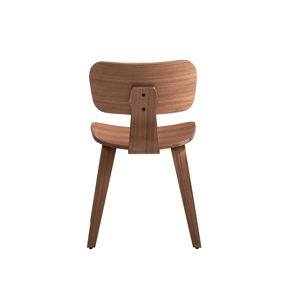 Dining Table Set for 4 with Walnut Finish & Boucle Chairs - TimberFlare