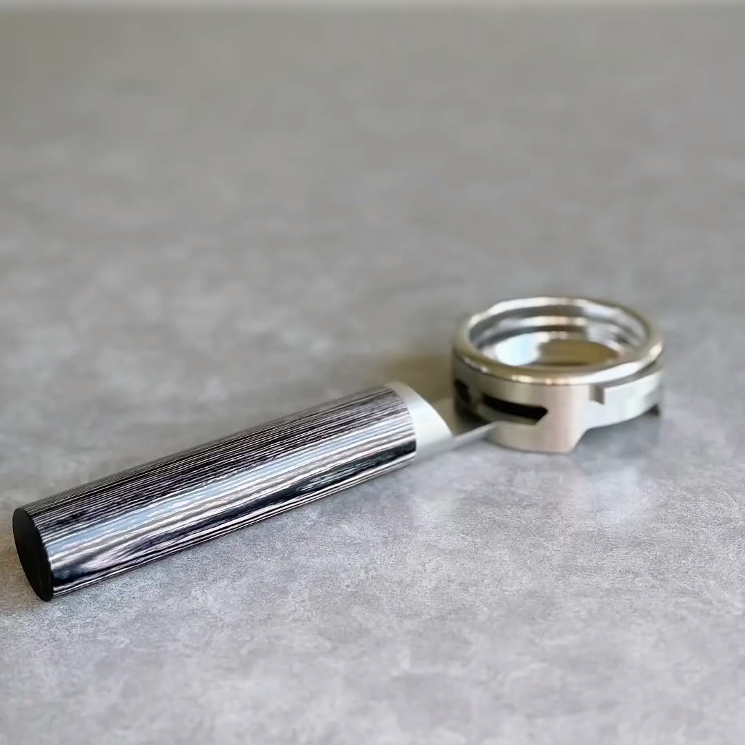 Midnight Stripe Artisan Bottomless Portafilter | Breville 54mm/58mm