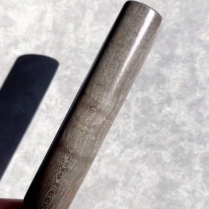 Obsidian Swirl Artisan Bottomless Portafilter wood, resin, or metal material detail close-up