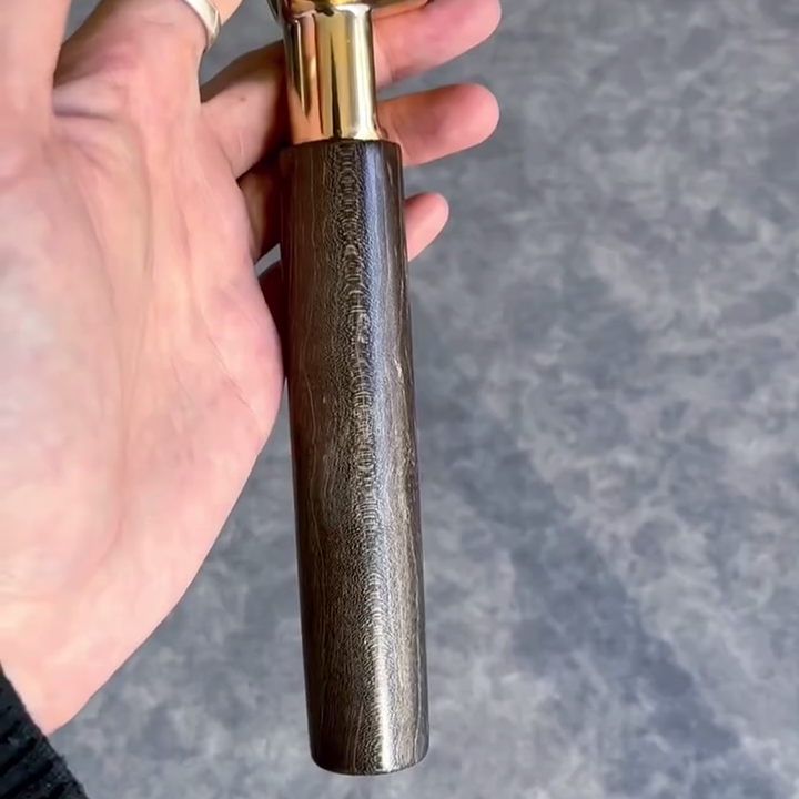 Obsidian Swirl Artisan Bottomless Portafilter espresso extraction scene